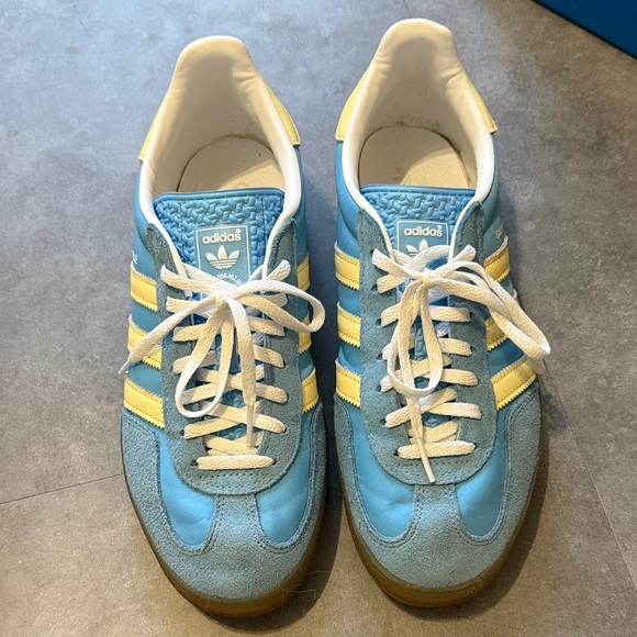 Adidas Gazelle Light Blue and Yellow Sneakers - Picture 2 of 9